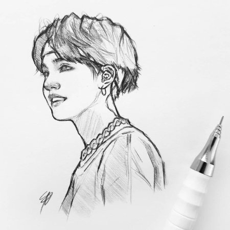 Бтс карандашом чимин