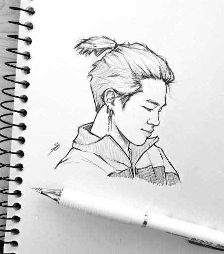 Бтс скетч рисунки чимин