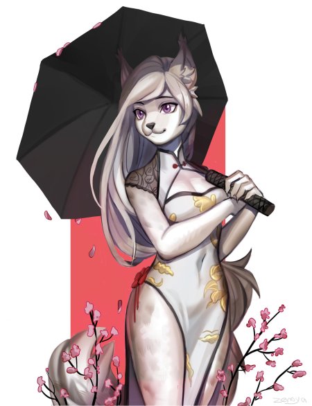 Фурри волк девушка