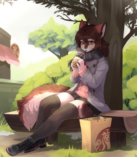 Фурри лиса девушка