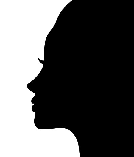 Силуэт лица девушки