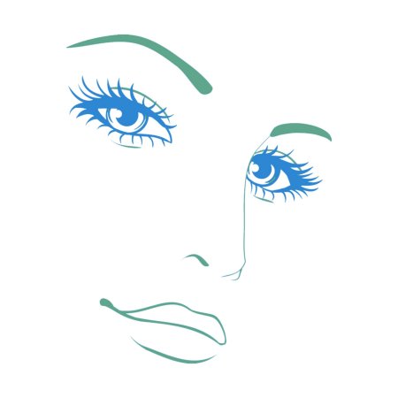 Лицо контур