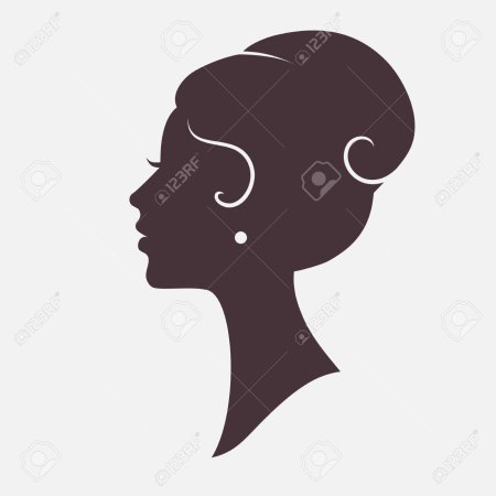 Силуэт головы девушки