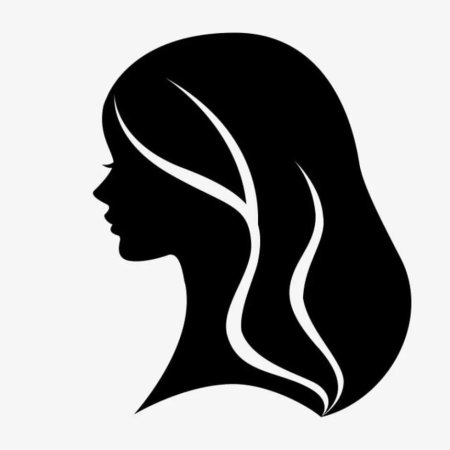 Силуэт лица девушки