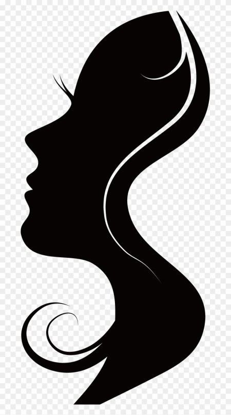 Силуэт женской головы
