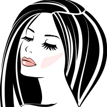Силуэт лица девушки
