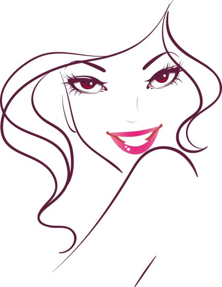 Силуэт женского лица