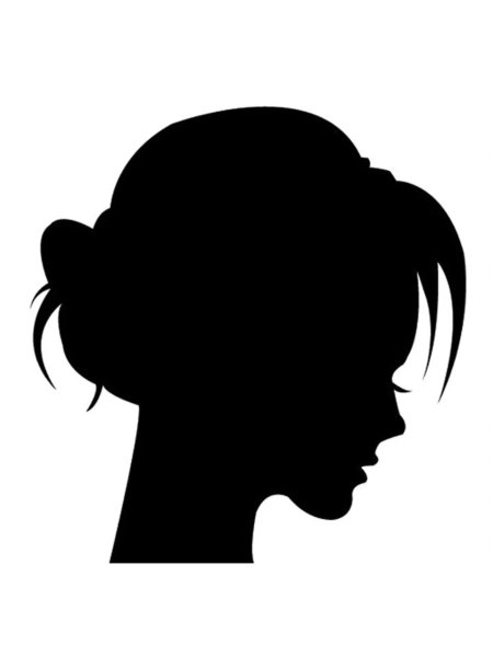 Силуэт женской головы