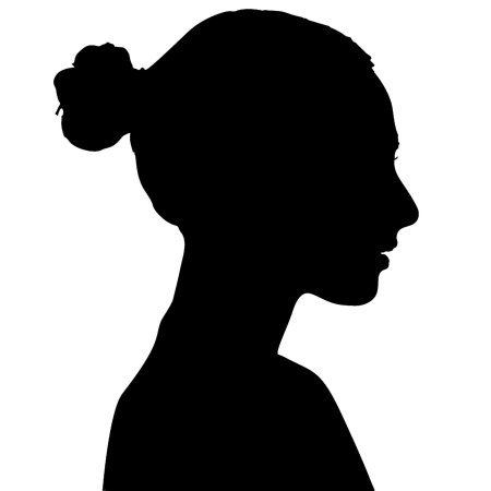 Силуэт женской головы
