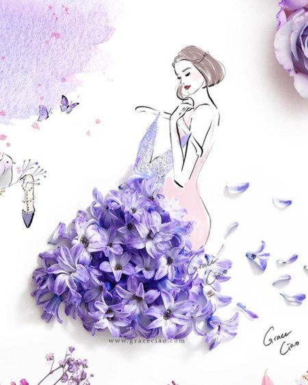 Платье из цветов