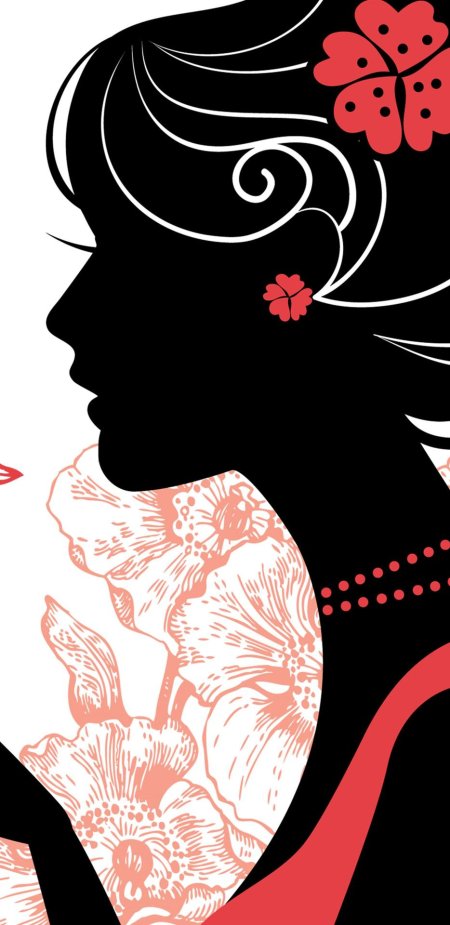 Красивый женский силуэт