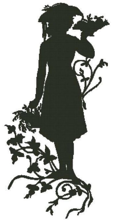 Силуэт девушки в платье