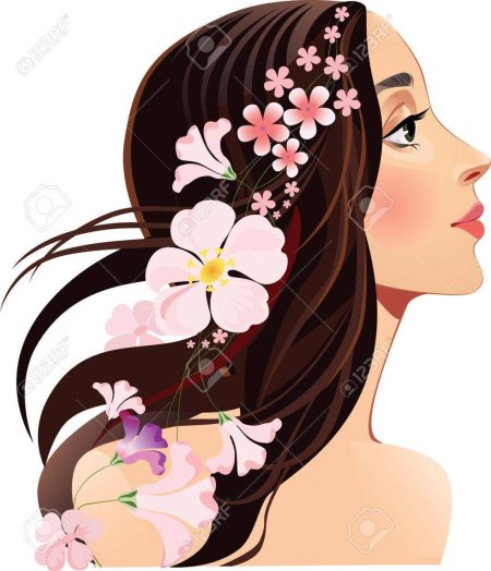 Девушка весна шаблон