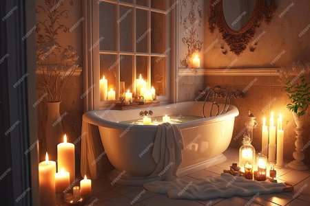 Ванна со свечами