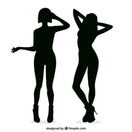 Силуэт фигуры девушки