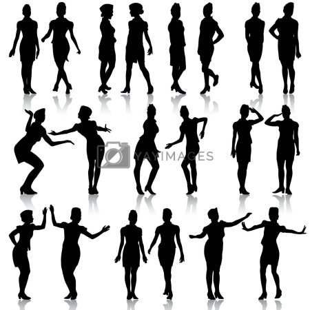 Силуэт красивой девушки