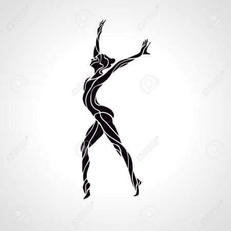 Силуэт гимнастка