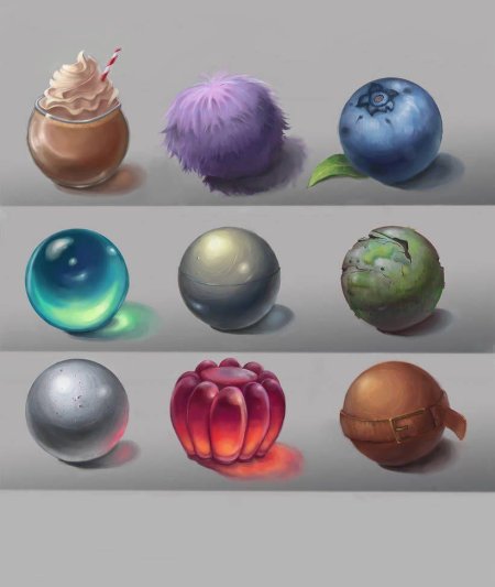 Шар с разными текстурами