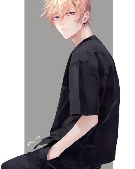 Аниме парень для ролки блондин