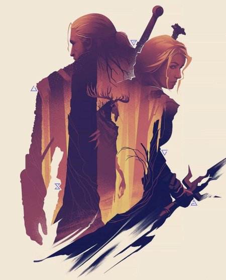 Ведьмак 3 цири и геральт арт