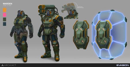 Силовая броня sci fi арт