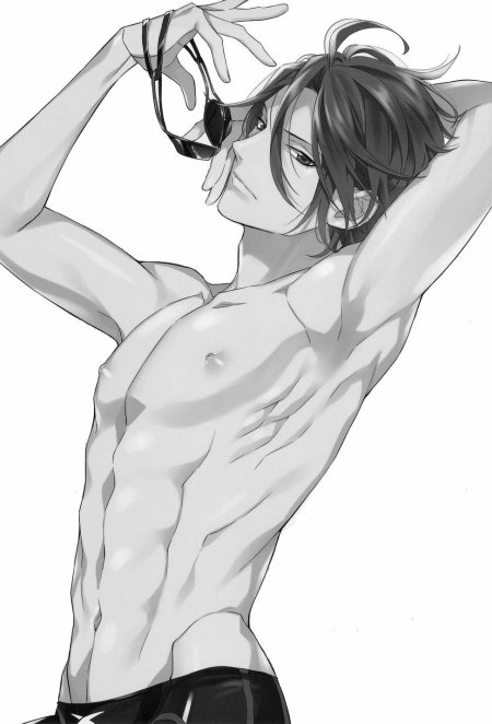 Аниме парень с голым торсом