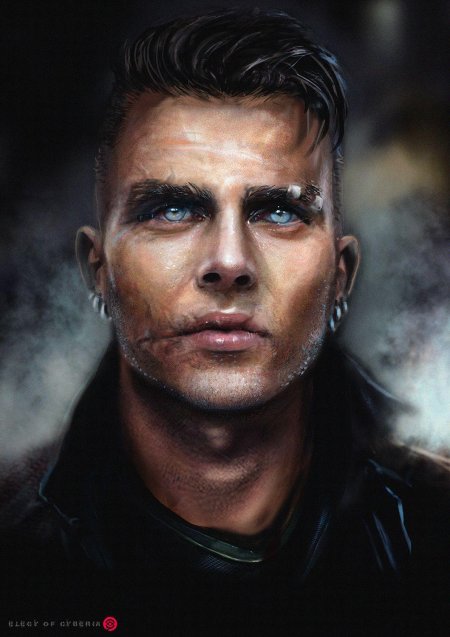 Мужское лицо арт