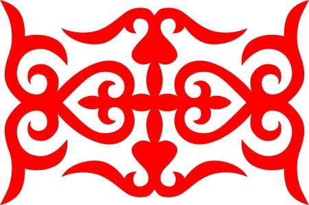 Казахский национальный орнамент кошкар муйиз