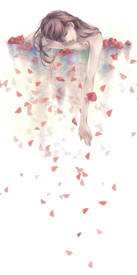 Девушки в лепестках арт