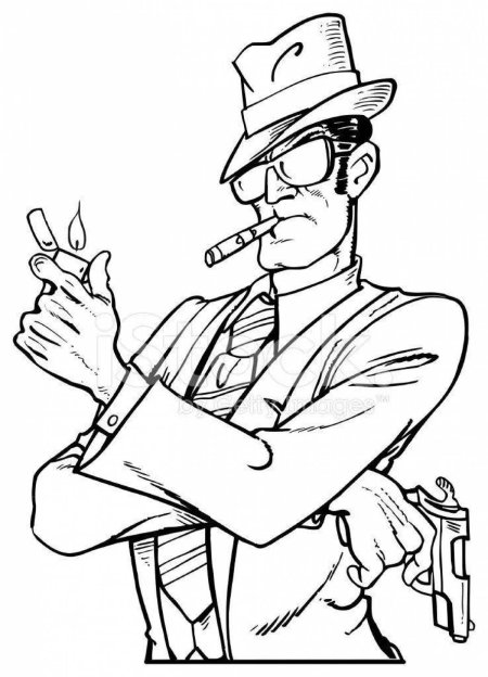 Гангстер рисунок