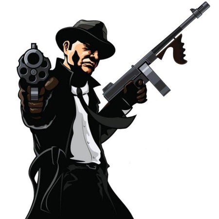 Гангстер с томми ганом