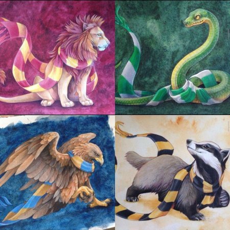 Гриффиндор слизерин пуффендуй когтевран эстетика