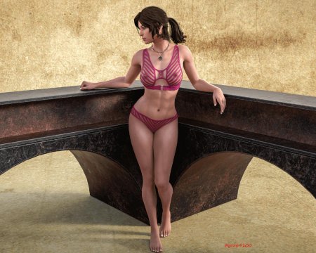 Лара крофт в купальнике 3d
