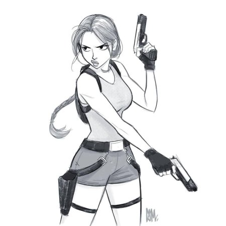 Лара крофт рисунок