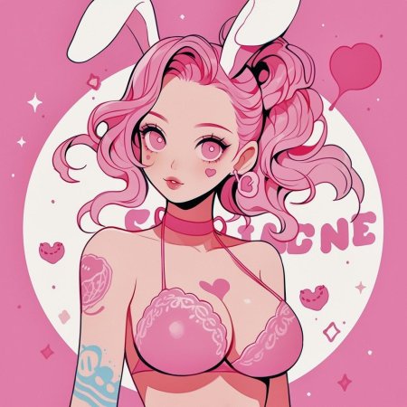 Розовый зайка