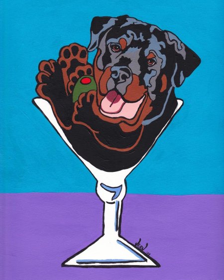 Ротвейлер поп арт