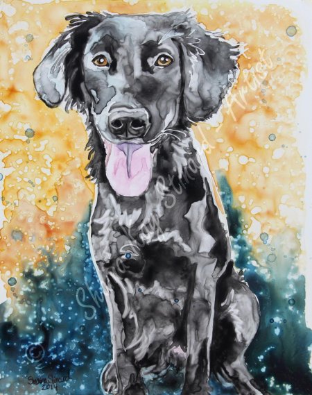 Собака рисунок гуашью