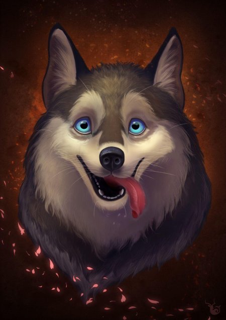 Аниме собаки хаски