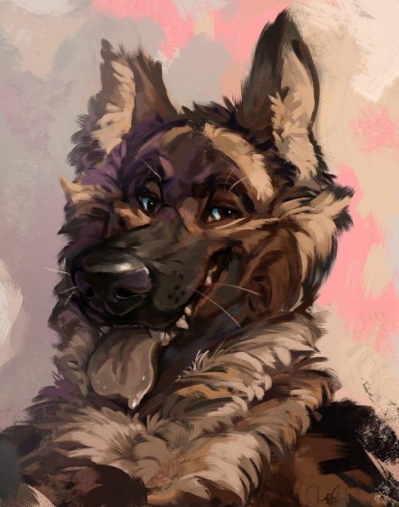 Арт немецкая овчарка