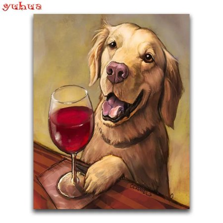 Собака с вином