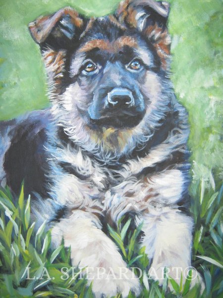 Картина немецкая овчарка