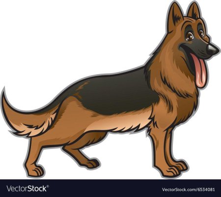 Немецкая овчарка мультяшная