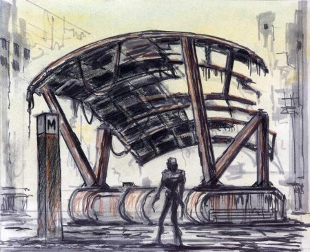 Метро туннели concept art