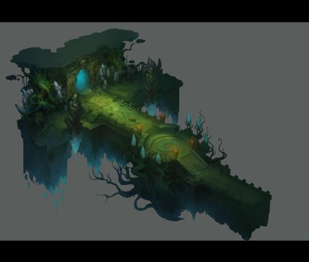 Концепт арт окружения лес