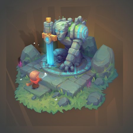 Isometric golem
