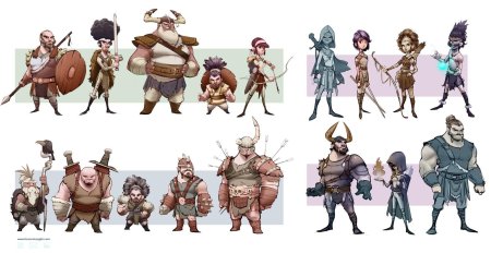 Концепт арты персонажей игр