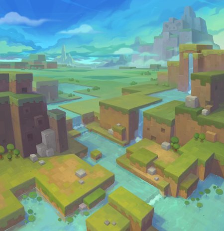 Майнкрафт арт пейзаж