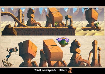 Лоу поли пустыня