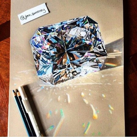 Бриллиант акварелью