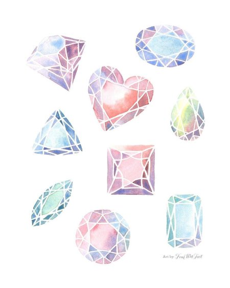 Бриллиант акварелью